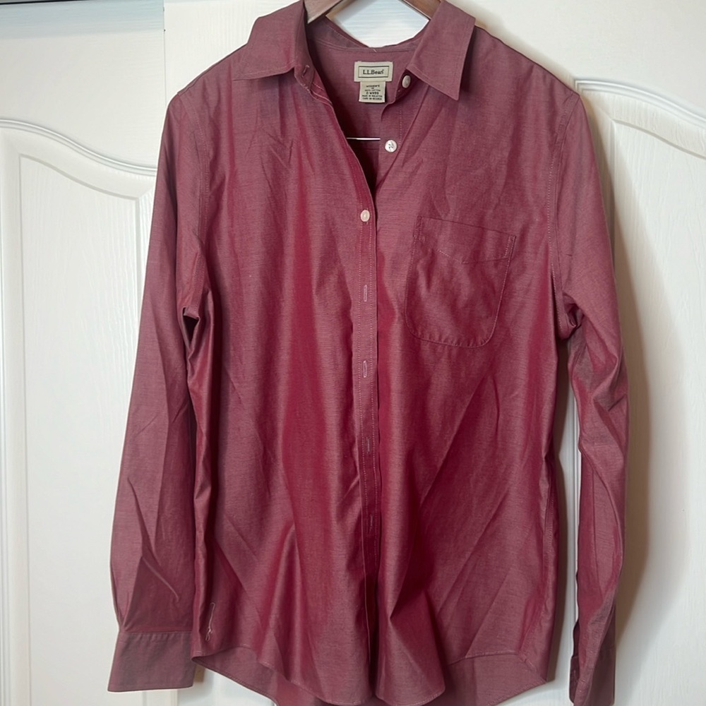 L L Bean Long Sleeve Button Down - Size Medium